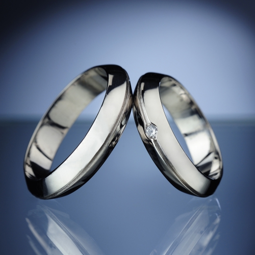 Snubní prsteny s diamantem vzor č. SN9