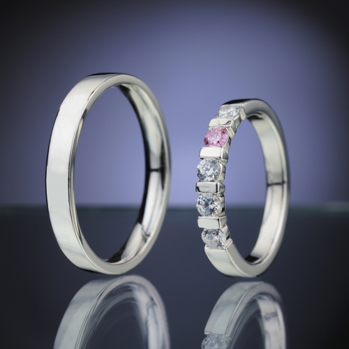 Snubní prsteny s diamanty vzor č. SN84
