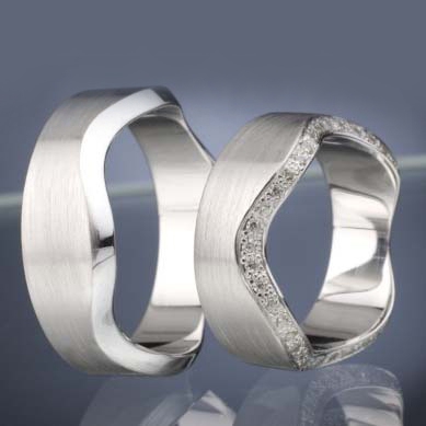 Snubní prsteny s diamanty vzor č. SN42