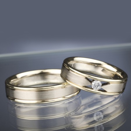 Snubní prsteny s diamantem vzor č. SN39