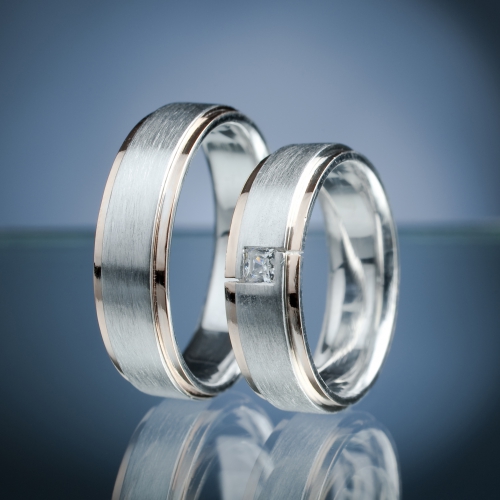 Snubní prsteny s diamantem vzor č. SN59