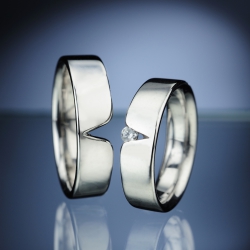 Snubní prsteny s diamantem vzor č. SN11