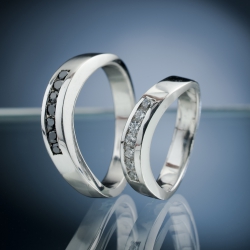 Snubní prsteny s diamanty vzor č. SN67