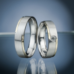 Snubní prsteny s diamantem vzor č. SN55